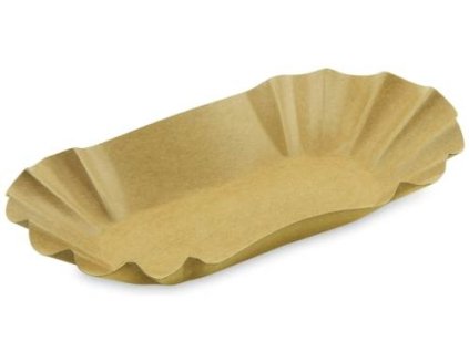 446 papierova miska ovalna hneda 10 5 x 17 5 x 3 cm 250 ks