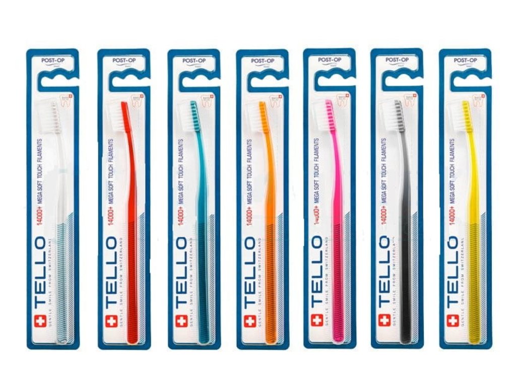 Tello 14 000 Mega Soft pooperační zubní kartáček