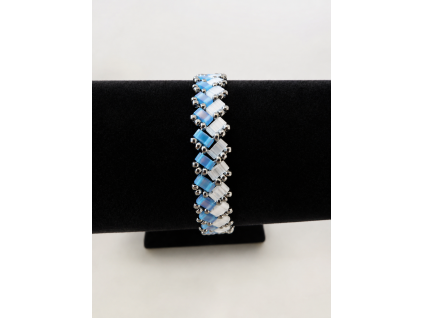 Miyuki náramek BlueTILA – ručně šitý