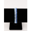 Miyuki náramek BLUE CRYSTAL TILA – ručně šitý