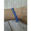 Miyuki náramek SAPPHIRE BLUE TILA – ručně šitý
