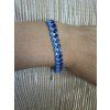 Miyuki náramek SAPPHIRE BLUE TILA – ručně šitý