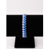 Miyuki náramek SAPPHIRE BLUE TILA – ručně šitý