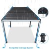 pergola integrated water drainage