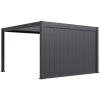 wide vertical tilting aluminum panel anthracite close 1