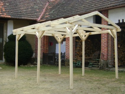 Pergola 3x6 m se sedlovou strechou