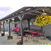 Pergola 4x8 m se sklonem
