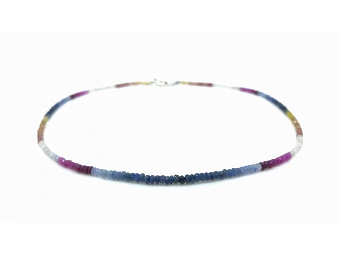 Safírový náhrdelník multicolor
