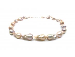 Perlový náhrdelník reborn perly zlaté barvy