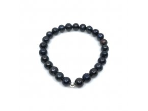Perlový náramek černé perly