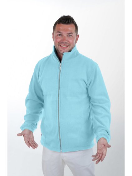 Egészségügyi pulóver MIKEŠ Világos türkizkék