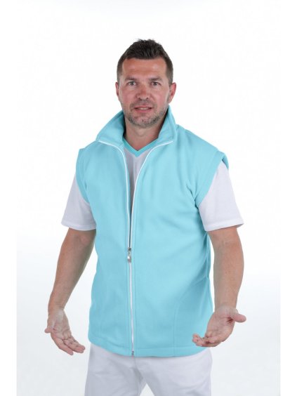Egészségügyi mellény MILOŠ Világos türkizkék