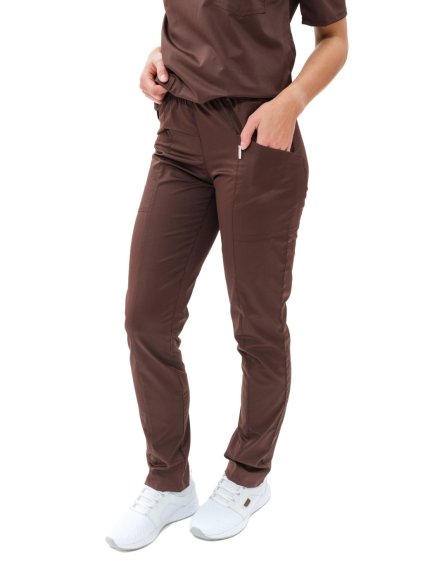 Egészségügyi nadrágok SISI SATTÉ Slim Csokoládé