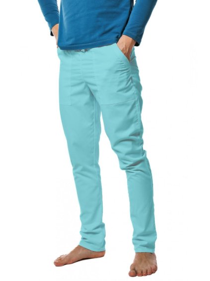 Egészségügyi nadrágok GEJZA SATTÉ Slim Világos türkizkék