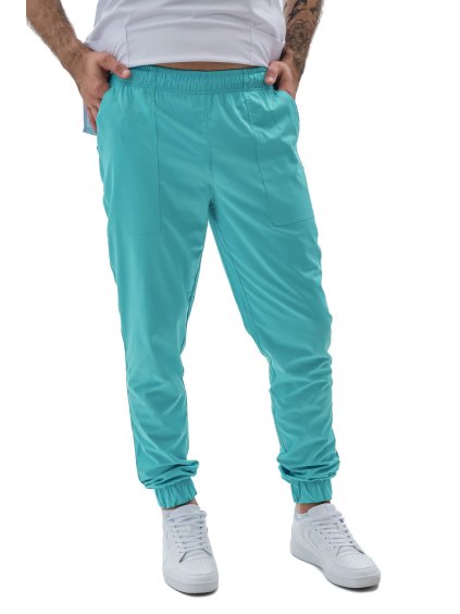 Orvosi nadrág MAX SATTÉ Világos türkizkék