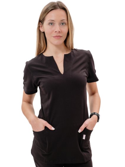 Egészségügyi ing LILI Kötött Fekete