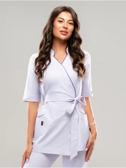 Átköthető blúz ANABEL Lila/Navy kék