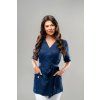 Átköthető blúz IZABEL Navy kék