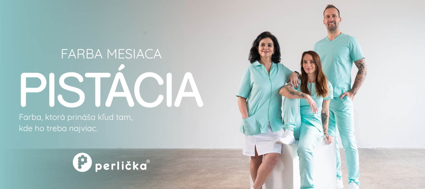 Perlička zdravotnícke oblečenie - farba pistácia