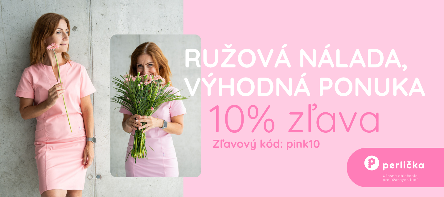 Značkové zdravotnícke oblečenie Perlička Mia Ružová