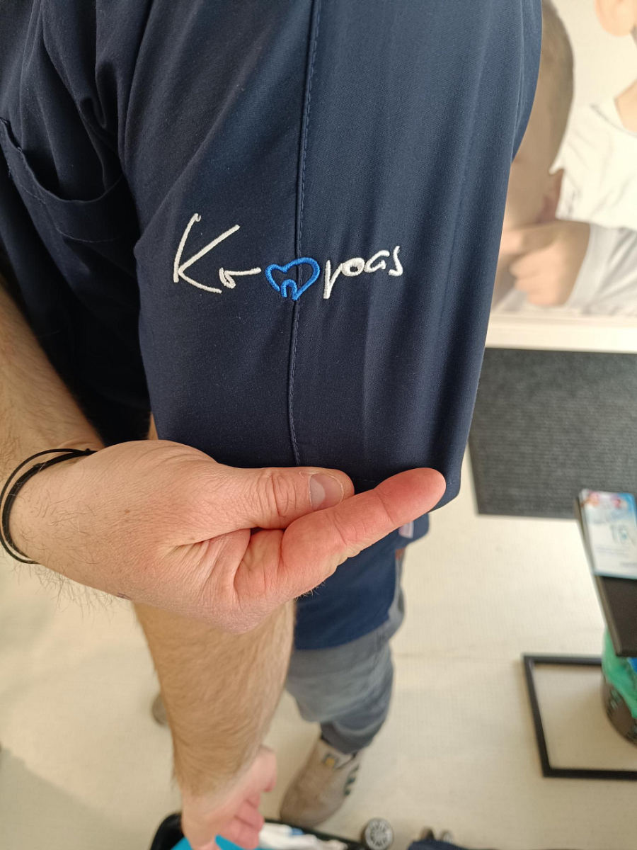 Vyšité logo na oblečení Perlička, ukázka 5