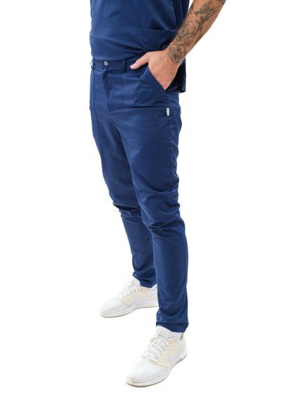 Zdravotnícke nohavice OTO SATTÉ Regular, navy modrá – Perlička®