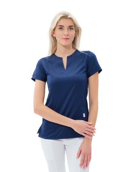 Zdravotnícka košeľa LILI SATTÉ, navy modrá – Perlička®
