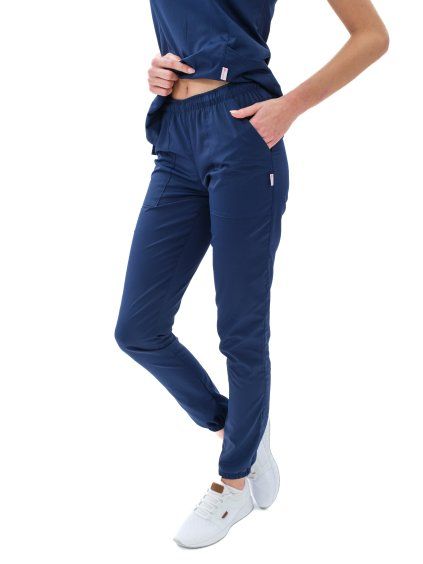 Zdravotnícke nohavice ZARA SATTÉ, navy modrá – Perlička®