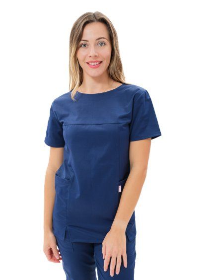 Zdravotnícka blúzka VIVA, navy modrá – Perlička®