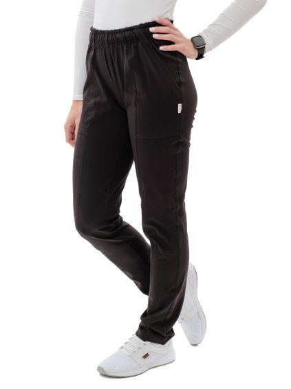 Zdravotnícke nohavice TINA Úplet Slim Čierna