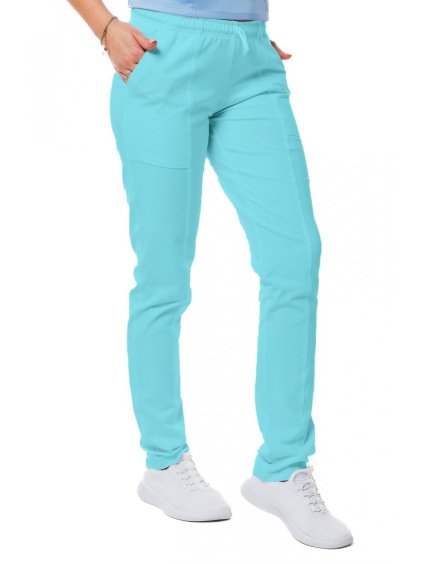 Zdravotnícke nohavice TINA Úplet Regular Svetlý tyrkys