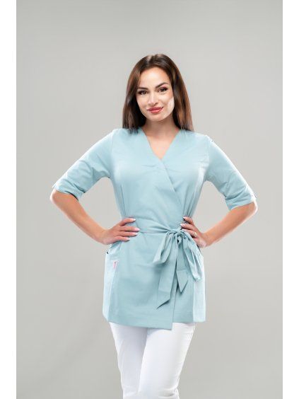 Zavinovacia blúzka IZABEL, blank blue – Perlička®