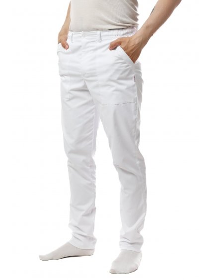 Zdravotnícke nohavice OTO 100% Bavlna (Farba Biela, Veľkosť 42)