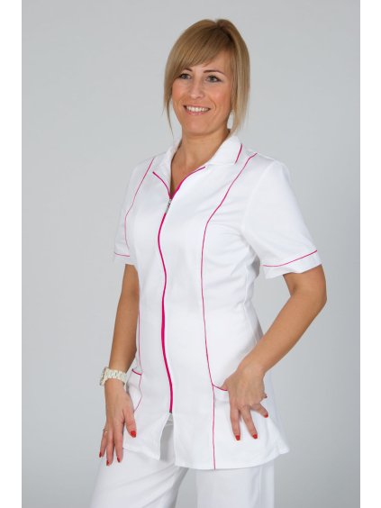 Zdravotnícka blúzka DIANA - PERLIČKA  - farebná blúzka na zips pre lekárov - Perlička – zdravotnícke oblečenie – lekárske oblečenie – medik dress – medikal uniforms – pracovné oblečenie – oblečenie pre zdravotníkov – oblečenie pre lekárov -  oblečenie pre doktora – oblečenie pre sestričku – oblečenie pre doktorku – zdravotnícke prostredie – chirurgické oblečenie – oblečenie pre kliniku-