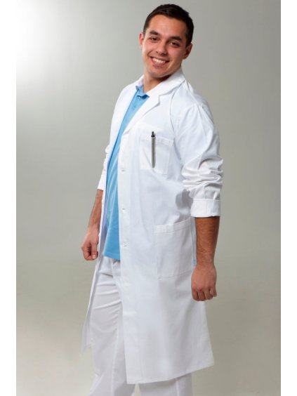 Zdravotnícky PLÁŠŤ KLASIK pánsky - PERLIČKA  - Zdravotnícky plášť - Perlička –  zdravotnícke oblečenie – lekárske oblečenie – medic dress – medical-uniforms – pracovné oblečenie – oblečenie pre zdravotníkov – oblečenie pre lekárov -  oblečenie pre doktora – oblečenie pre sestričku – oblečenie pre doktorku – zdravotnícke prostredie – chirurgické oblečenie – oblečenie pre kliniku – slovenský výrobok – scrubimed – uniformshop – pracovné odevy -  modernbhp – dualbp – lubica