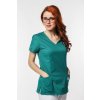 Zdravotnícka košeľa VIKY Tmavozelená