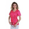 Zdravotnícka blúzka ELIZABETH Cyklámen/Biela