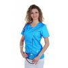 Zdravotnícka blúzka ELIZABETH Tmavý tyrkys/Biela