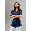 Zavinovacia blúzka ANABEL, navy/zlatá – Perlička®