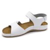 Leon 963 Zdravotné celokožené sandále (Farba Biela, Veľkosť 37 - 25cm)