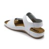 Leon 963 Zdravotné celokožené sandále (Farba Biela, Veľkosť 39 - 26.5cm)