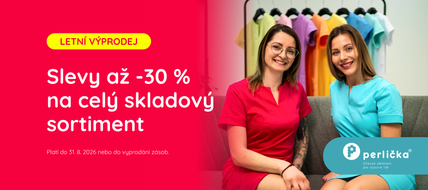 Perlička zdravotnické oblečení - letní výprodej - do 30%