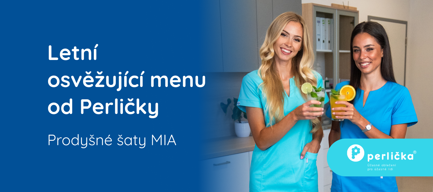 Perlička zdravotnické oblečení - barva měsíce