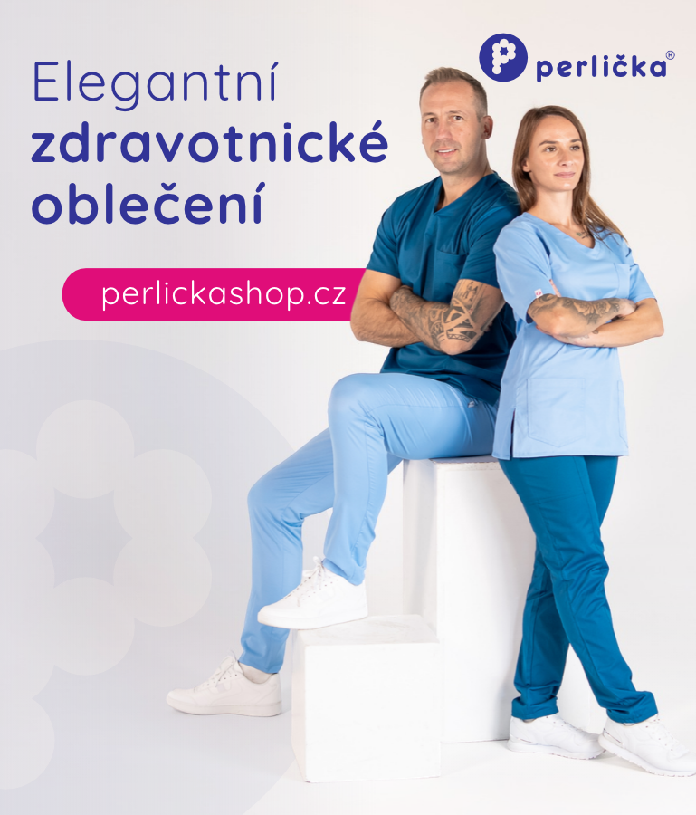 Perlička zdravotnické oblečení - barva měsíce