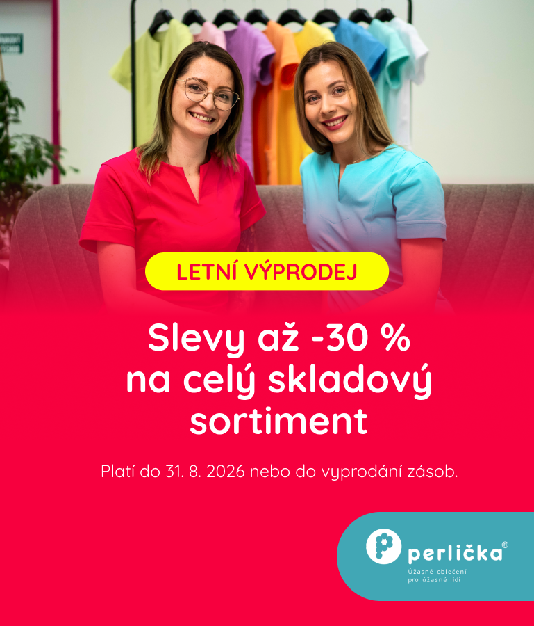 Perlička zdravotnické oblečení - letní výprodej - do 30%
