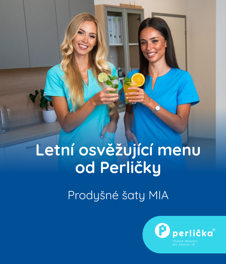 Perlička zdravotnické oblečení - barva měsíce