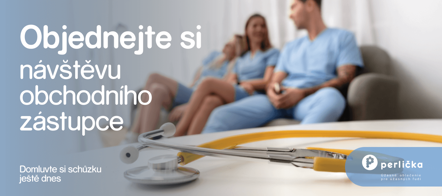 Perlička zdravotnické oblečení - Návštěva obchodního zástupce