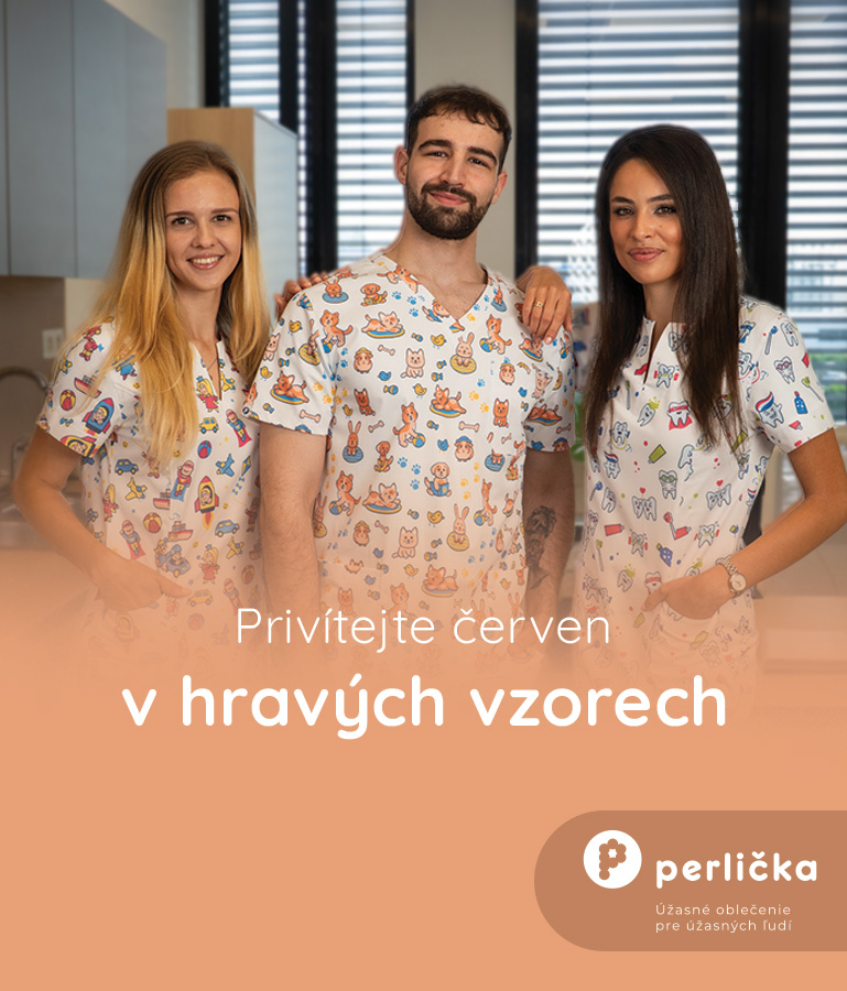 Perlička zdravotnické oblečení - barva měsíce Petrol a Blank Blue