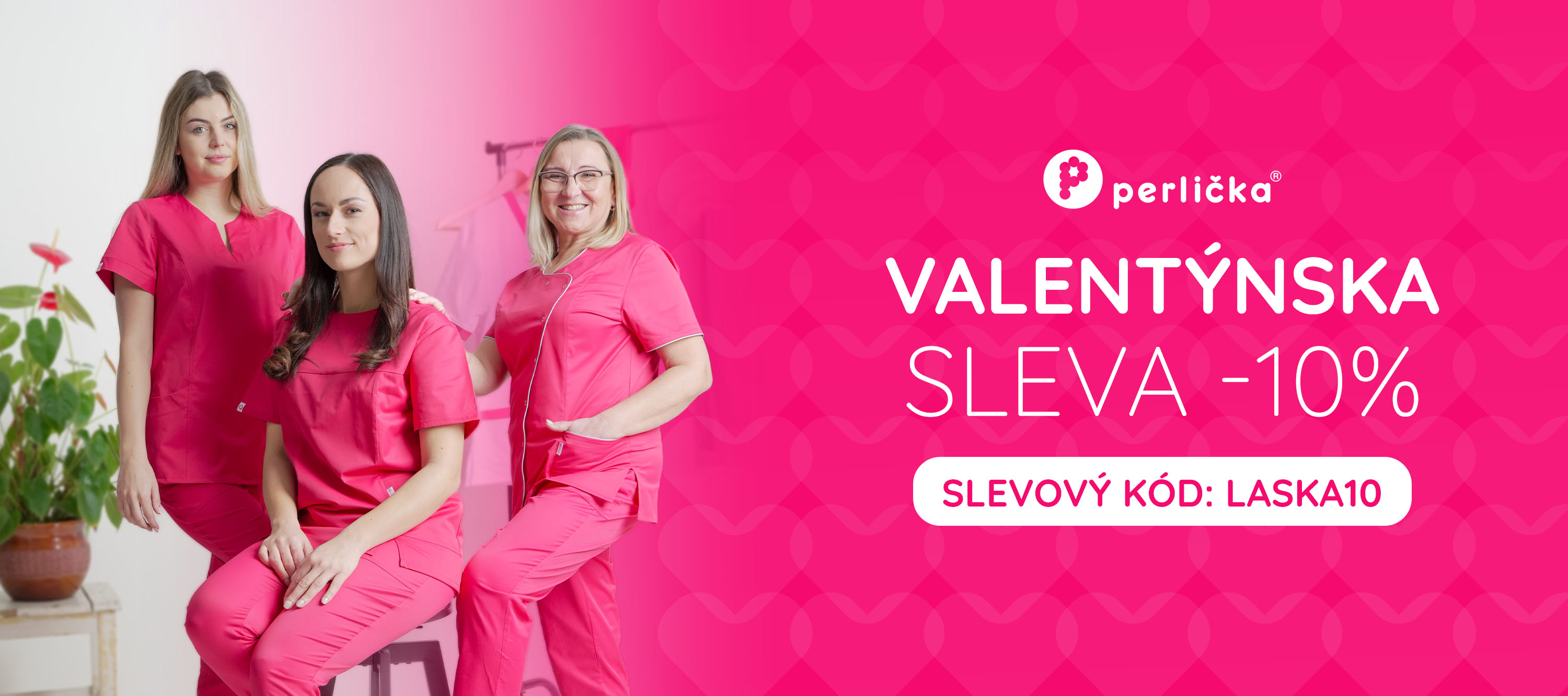Valentín -10% sleva na oblečení Perlička