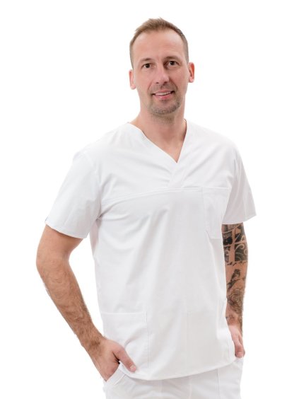 Zdravotnická košile DRAHOŠ Bílá